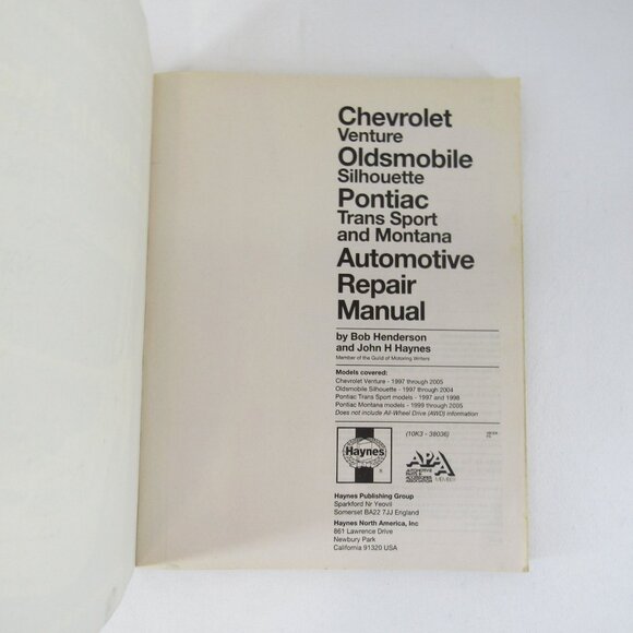 Haynes 38036 General Motors Chevrolet Olds Pontiac 1997-2005 Repair Manual - Picture 3 of 8